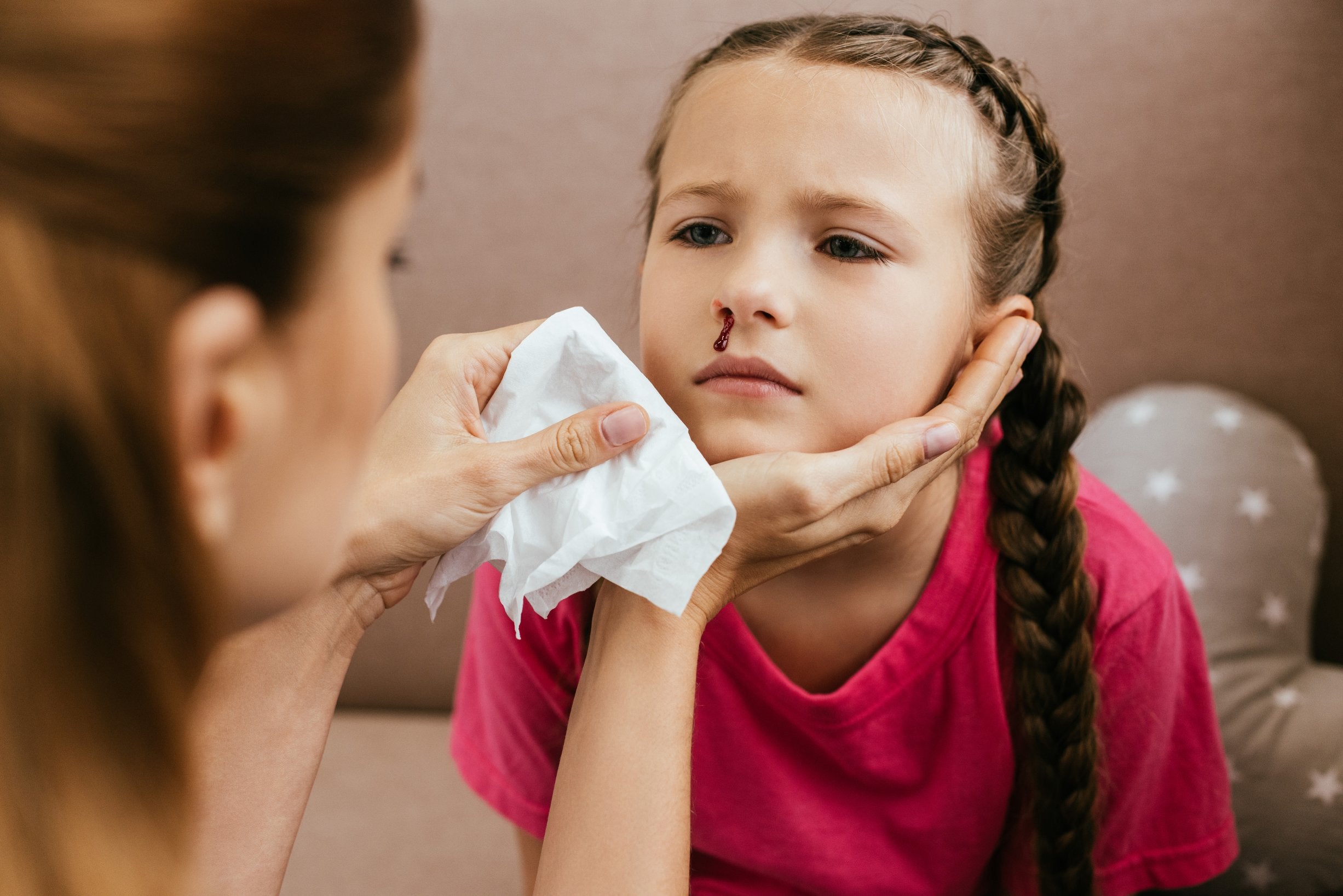 First aid for nosebleeds in children & babies