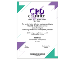 Accredited CSTF Safeguarding Children - Level 1 - Online Course - ComplyPlus LMS™ - The Mandatory Training Group UK -