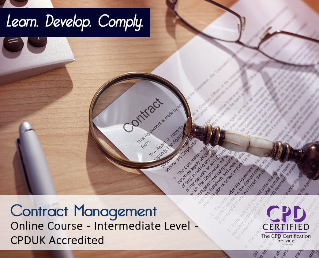 Contract Management – Online Training Course – CPDUK Accredited