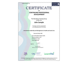 Introduction to Leadership and Management in Health and Social Care - Level 3 - CPDUK Certified
