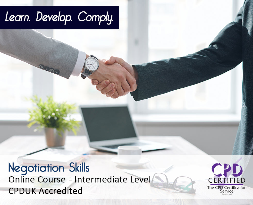 Negotiation Skills – Online Training Course - CPDUK Accredited