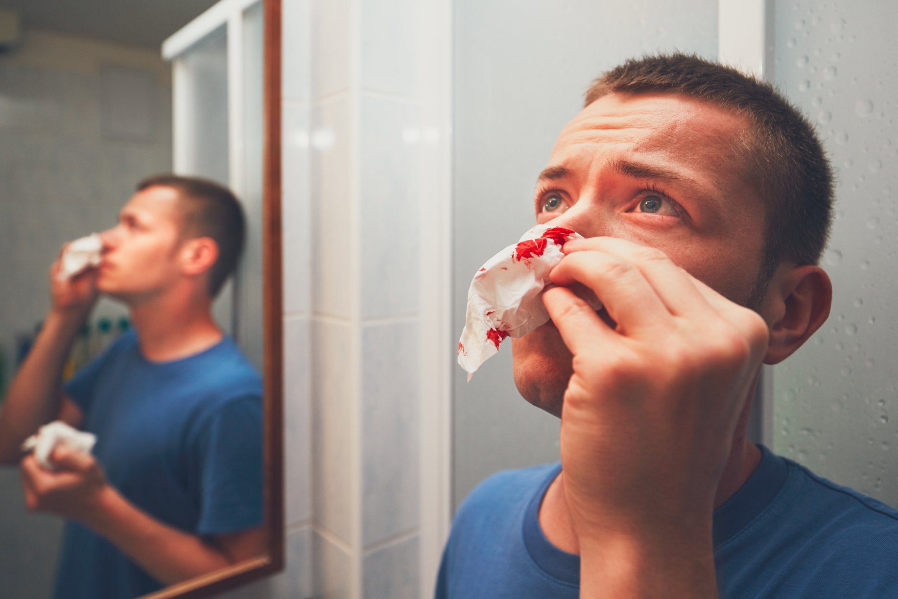 First aid treatment for a nosebleed - ComplyPlus™ - The Mandatory Training Group UK -