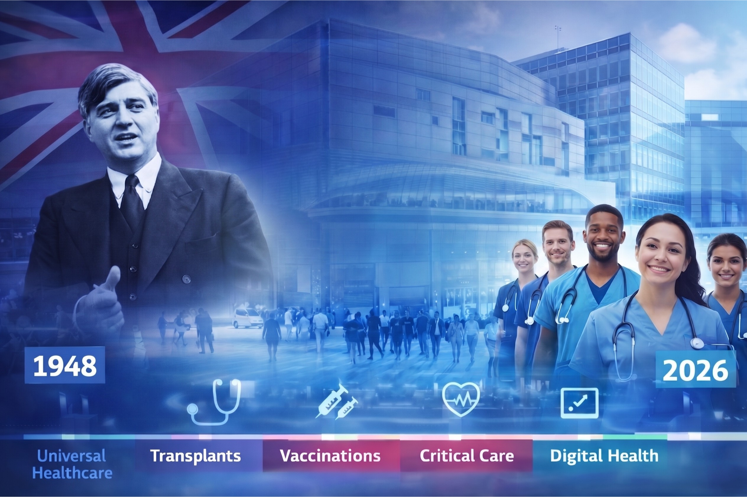Reflecting on 75 years of the NHS - ComplyPlus™ - The Mandatory Training Group UK -