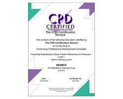 Accredited Preventing Radicalisation (Basic Prevent Awareness) for Homecare (Domiciliary Care) - Level 1 - Online Course - ComplyPlus LMS™ - The Mandatory Training Group UK -