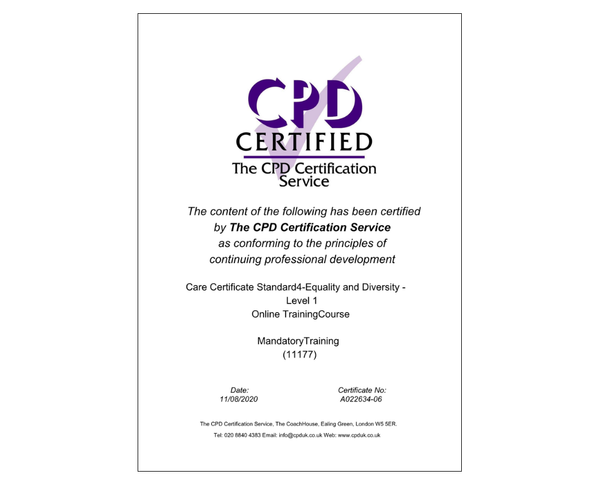 Care Certificate Standard 4 - Equality and Diversity - The Mandatory ...