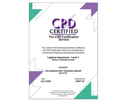 CPD-Accredited Ligature Awareness - Level 1 - eLearning Course - ComplyPlus™ LMS - The Mandatory Training Group UK -