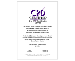 CPD-Accredited Understanding Mental Health Stigma and Stereotypes - Level 1 - eLearning Course - ComplyPlus™ LMS - The Mandatory Training Group UK -