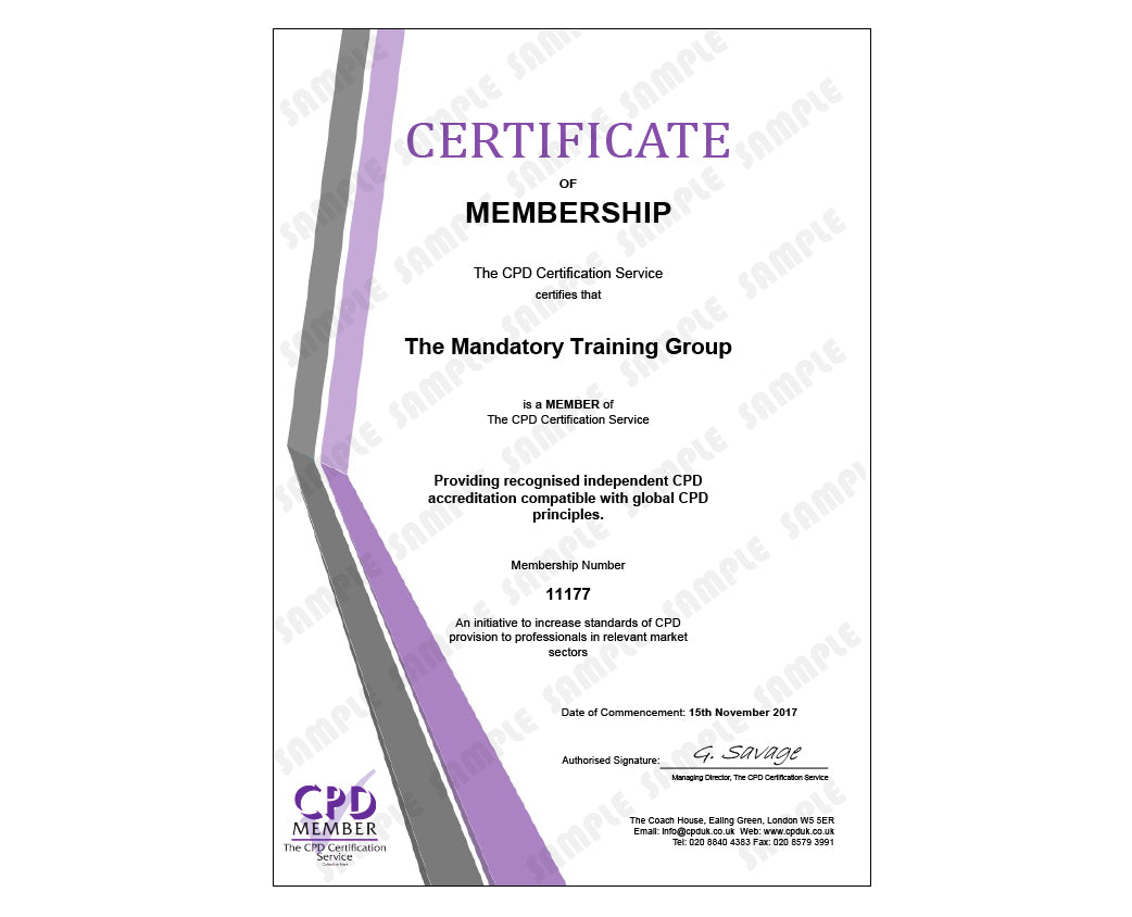 CSTF Fire Safety - Level 1 - Online Training Course - The Mandatory Training Group UK -