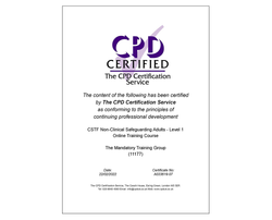 Accredited Non-Clinical Safeguarding Adults - Level 1 - Online Course - ComplyPlus LMS™ - The Mandatory Training Group UK -