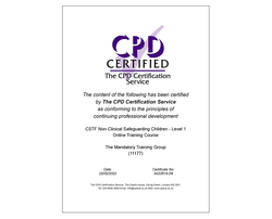 Accrdited Non-Clinical Safeguarding Children - Level 1 - Online Course - ComplyPlus LMS™ - The Mandatory Training Group UK -