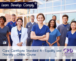 Care Certificate Standard 4 - Equality and Diversity - Online Course - ComplyPlus LMS™ - The Mandatory Training Group UK -