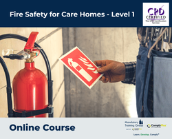 Fire Safety for Care Homes - Level 1 - e-learning Course - ComplyPlus™ LMS - The Mandatory Training Group UK -
