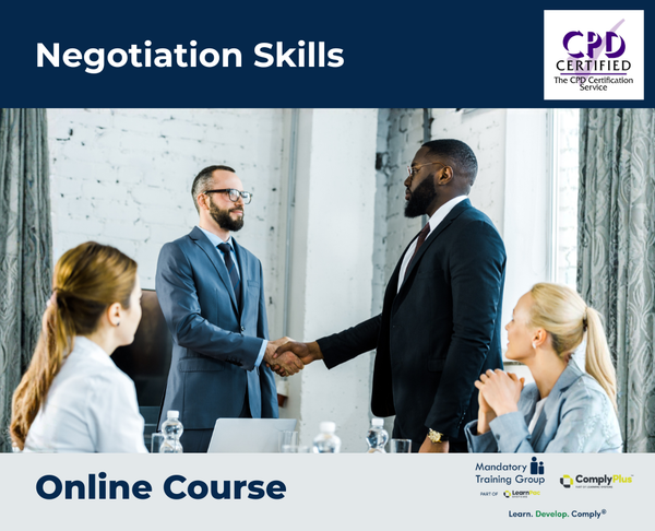 Negotiation Skills - e-learning Course - ComplyPlus™ LMS - The Mandatory Training Group UK -