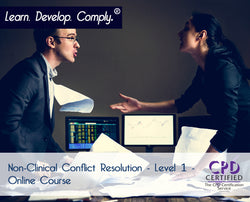 Non-Clinical Conflict Resolution - Level 1 - Online Course - ComplyPlus LMS™ - The Mandatory Training Group UK -