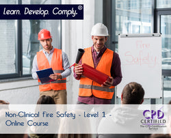 Non-Clinical Fire Safety - Level 1 - Online Course - ComplyPlus LMS™ - The Mandatory Training Group UK -