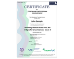 Online Providing Mental Health First Aid in Specific Circumstances - Level 2 - ComplyPlus™ LMS - The Mandatory Training Group UK -
