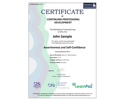 Online Assertiveness and Self-Confidence Course - ComplyPlus™ LMS - The Mandatory Training Group UK -