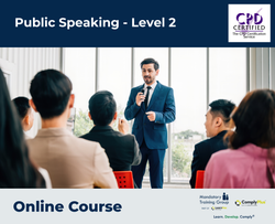 Public Speaking - Level 2 - E-Learning Course - ComplyPlus™ LMS - The Mandatory Training Group UK -