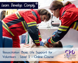 Resuscitation (Basic Life Support) for Volunteers - Level 1 - Online Course - ComplyPlus - LMS™ - The Mandatory Training Group UK -