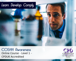 COSHH Awareness - Level 1 - E-learning Course - CPDUK Certified