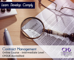 Contract Management - Online Training Course - The Mandatory Training Group UK -