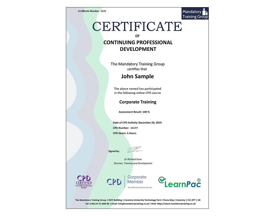 Corporate Training Starter Kit - Online Training Courses - CPDUK Accre ...