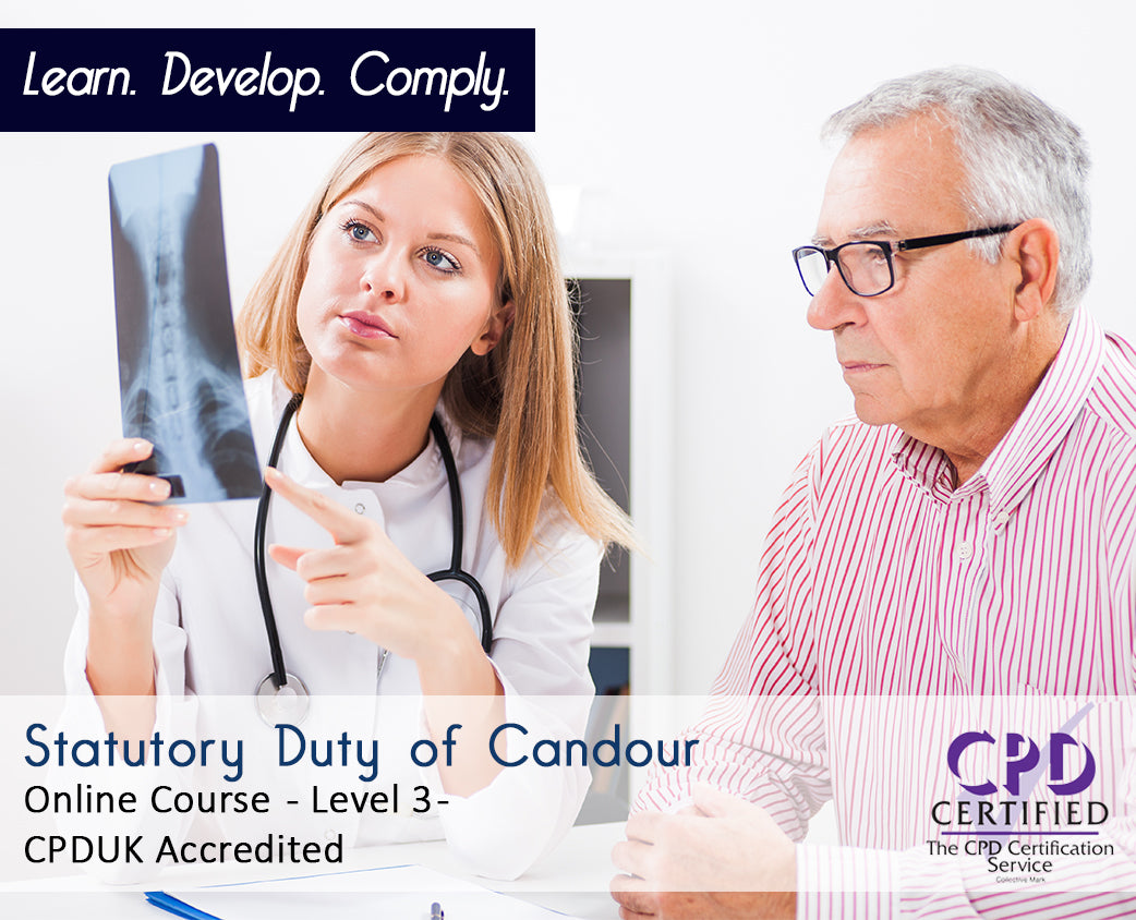 Statutory Duty of Candour - Online Training Course - CPDUK Accredited