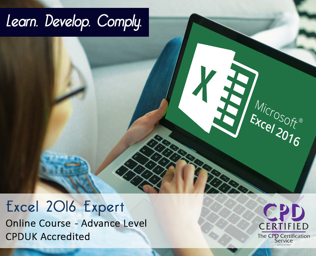 Excel 2016 Expert – E-Learning Course – CPDUK Accredited